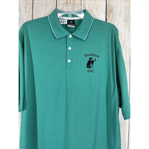 Nike Mens Dri-Fit Golf Polo Shirts (2)  Green Embroidered / Black Size Large - Picture 5 of 16